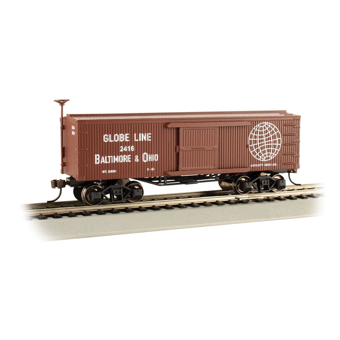 Bachmann HO Scale Old-Time Boxcar B&O/Globe Line - BAC72311