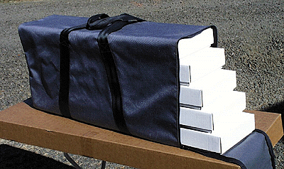 A Line Product Hobby Tote System w/Gray Nylon Carrying Case 4 High-Sided Containers