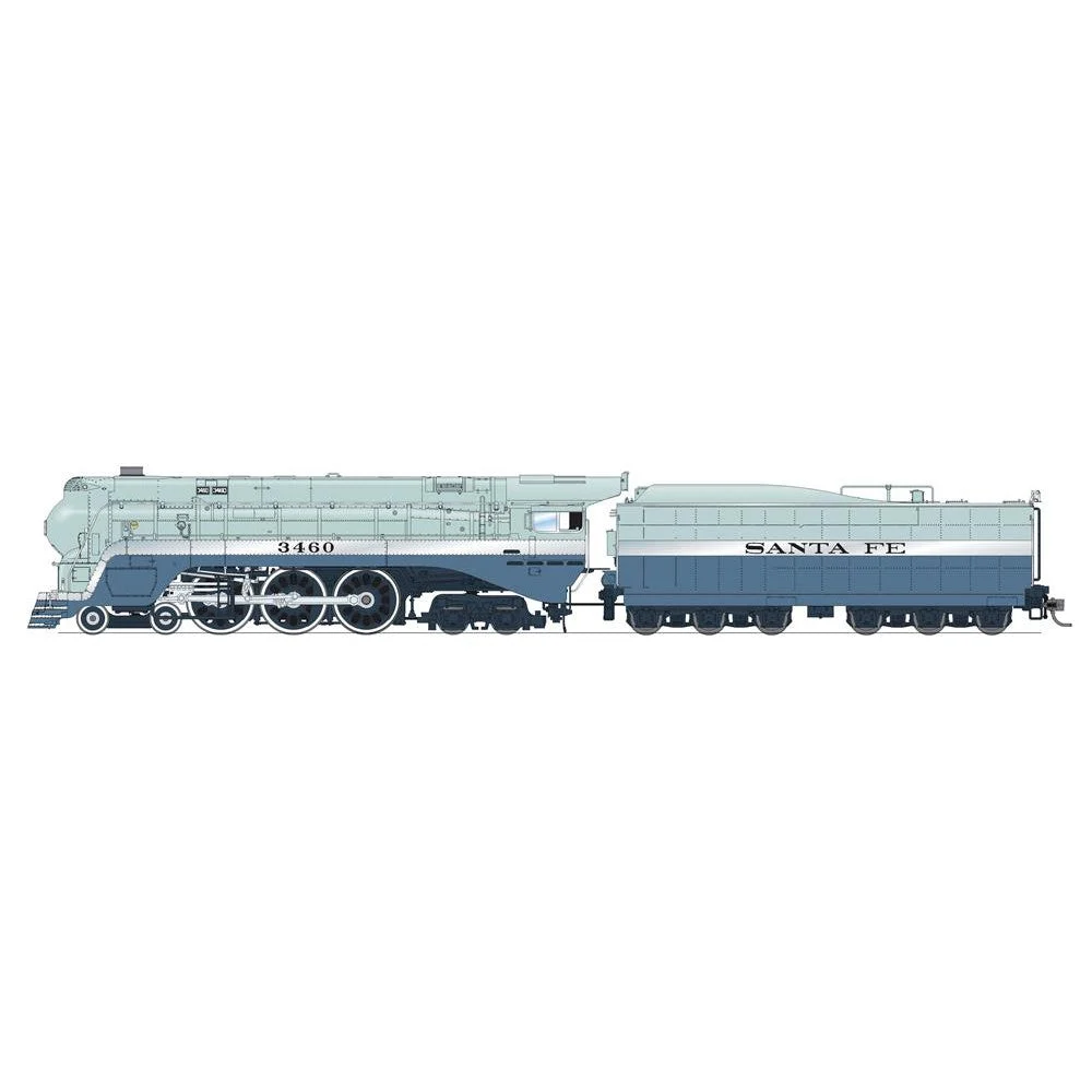BLI HO Scale 4-6-4 Hudson Steam Loco Santa Fe Blue Goose #3460 (As Delivered) Hybrid Paragon4 DCC