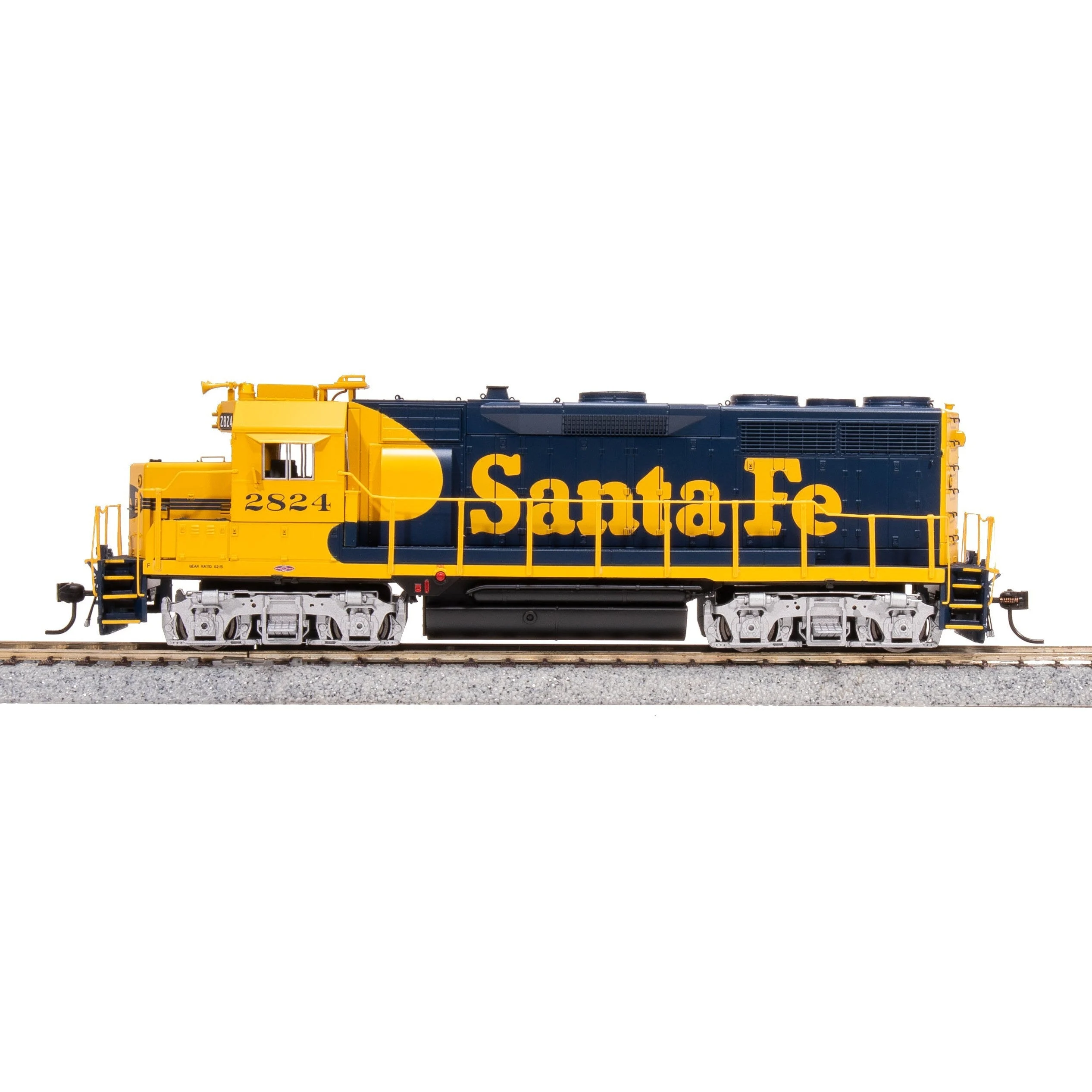 Broadway Limited HO Scale Santa Fe EMD GP35u #2828 Yellow Bonnet W/DCC Sound - BLI7531