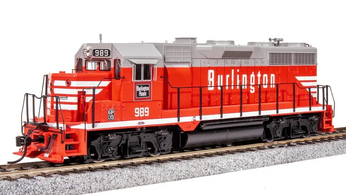 Broadway Limited HO Scale CB&Q EMD GP35 #989 Chinese Red W/DCC Sound - BLI7534