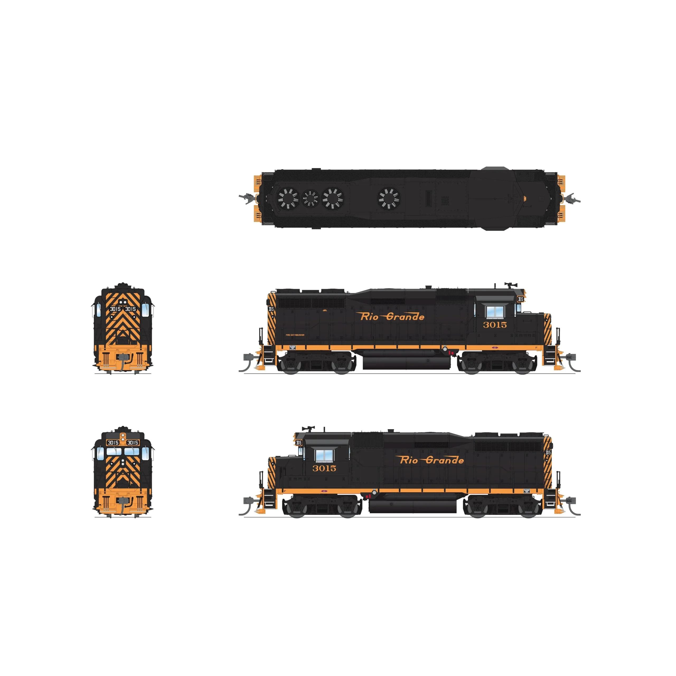 Broadway Limited HO Scale Rio Grande EMD GP30 #3018 W/DCC Sound - BLI7571