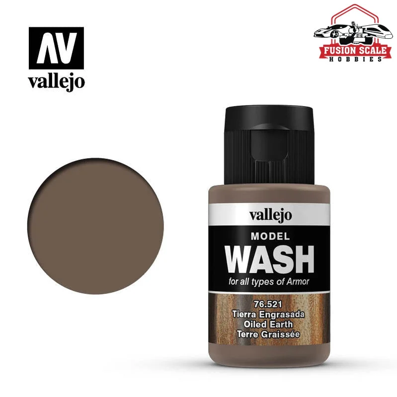 Vallejo Model Wash Oiled Earth 35ml Bottle VLJ76521