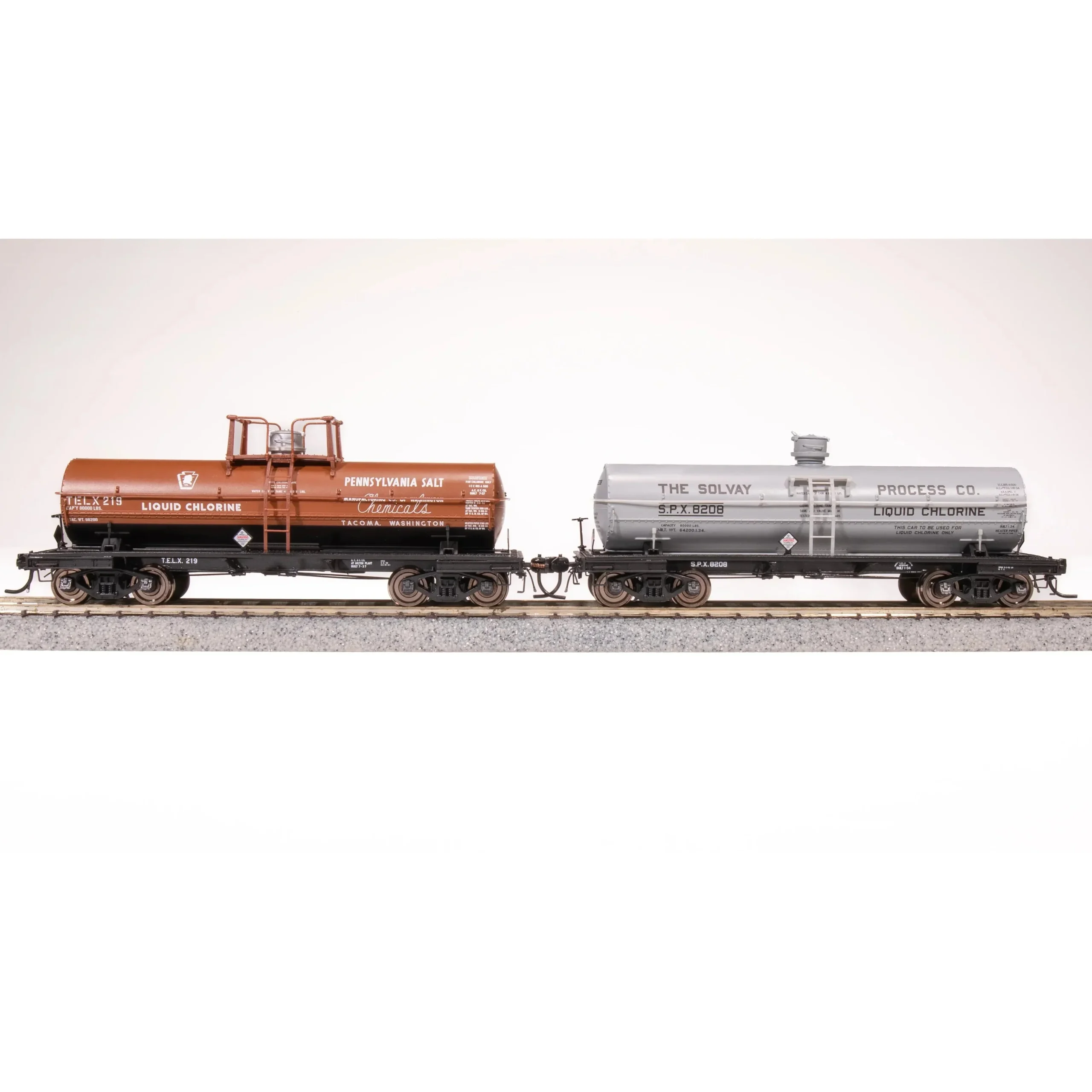 Broadway Limited HO 6000-Gallon Tank Car 2-Pack – Penn Salt (Solvay Process)