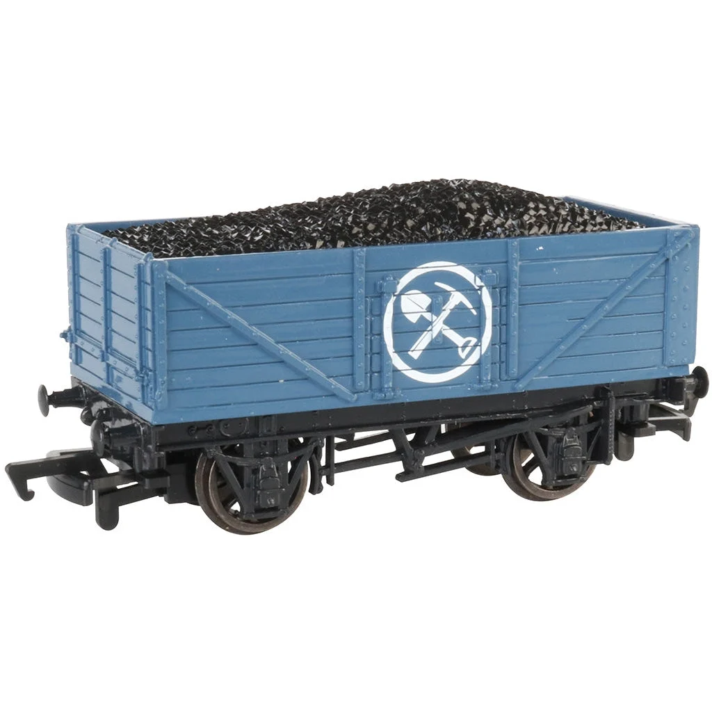 Bachmann HO Scale Thomas & Friends Blue Mining Wagon with Load - BAC77001