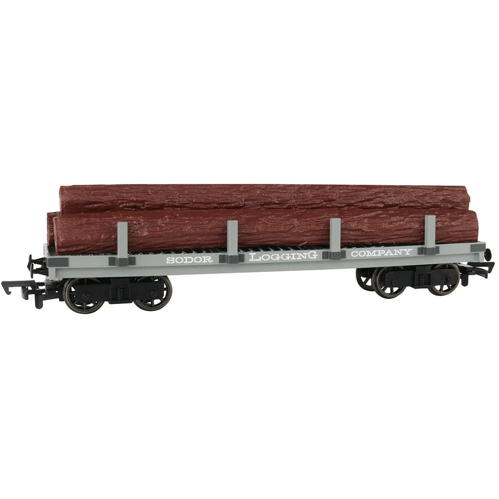 Bachmann HO Scale TTT Sodor Logging Flatcar w/Logs - BAC77004