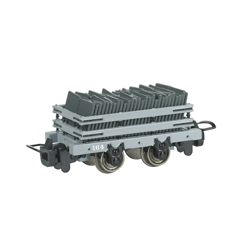 Bachmann HO Scale TTT Narrow Gauge Slate Wagon w/Load #164 (Runs on N Track - BAC77303