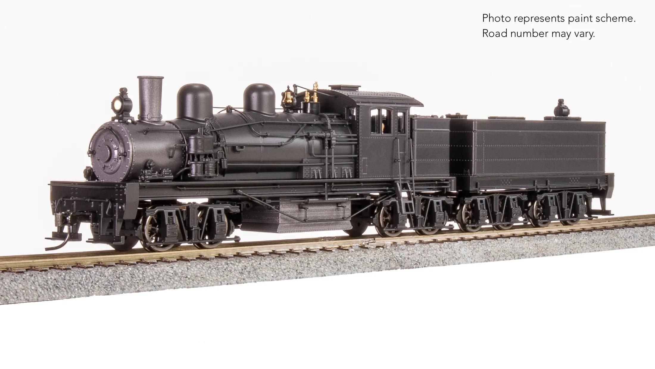 Broadway Limited HO Scale Black Unlettered Class D 4 Truck Shay (DCC/Sound Pargon 4) - 7820