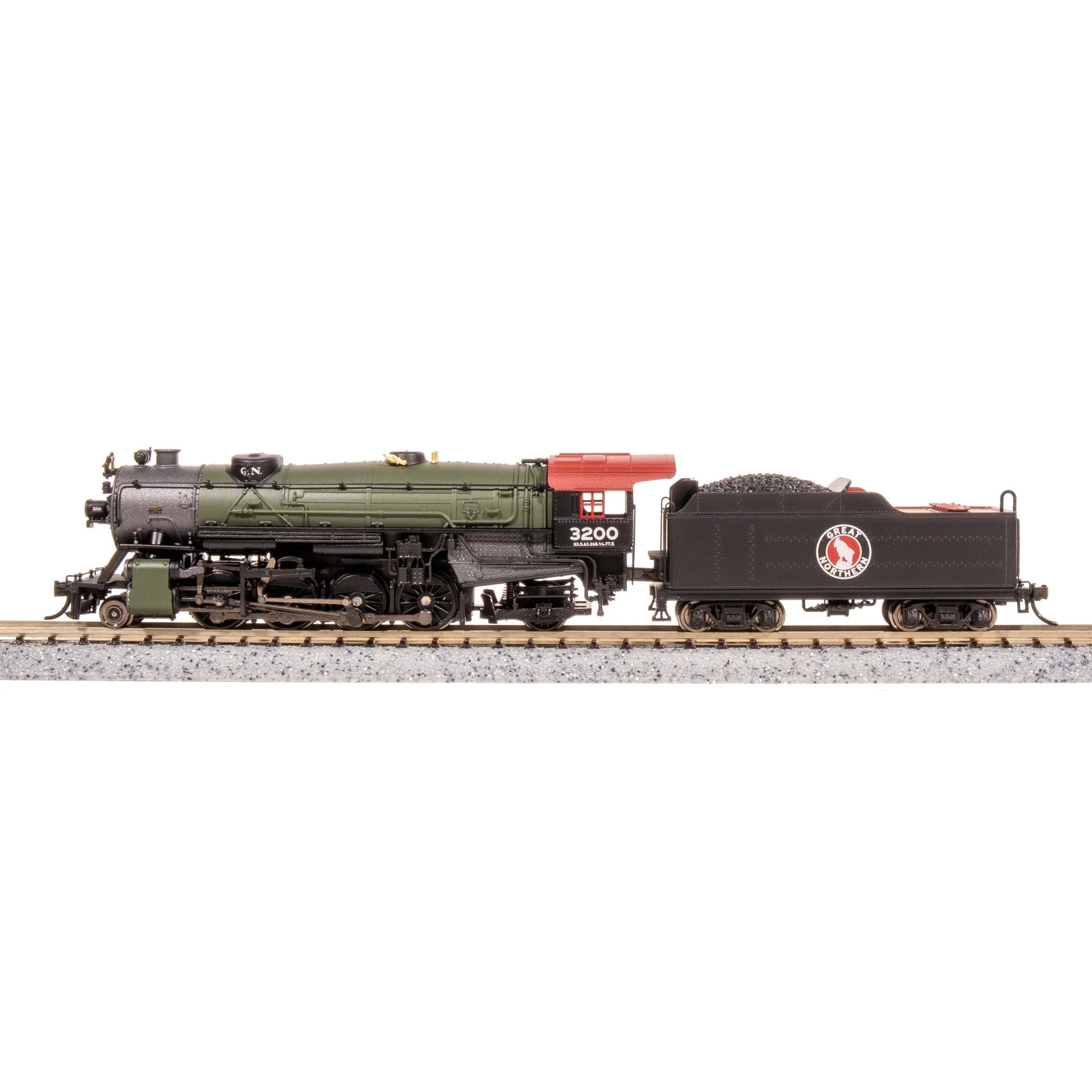 Broadway Limited N USRA Hvy.Mikado Steam Loco GN #3200/grn DC/DCC Sound