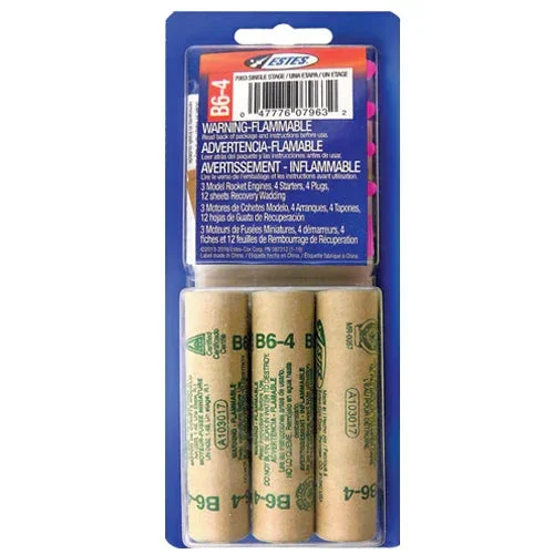 Estes Rockets B6-4 Engine Flight Pack