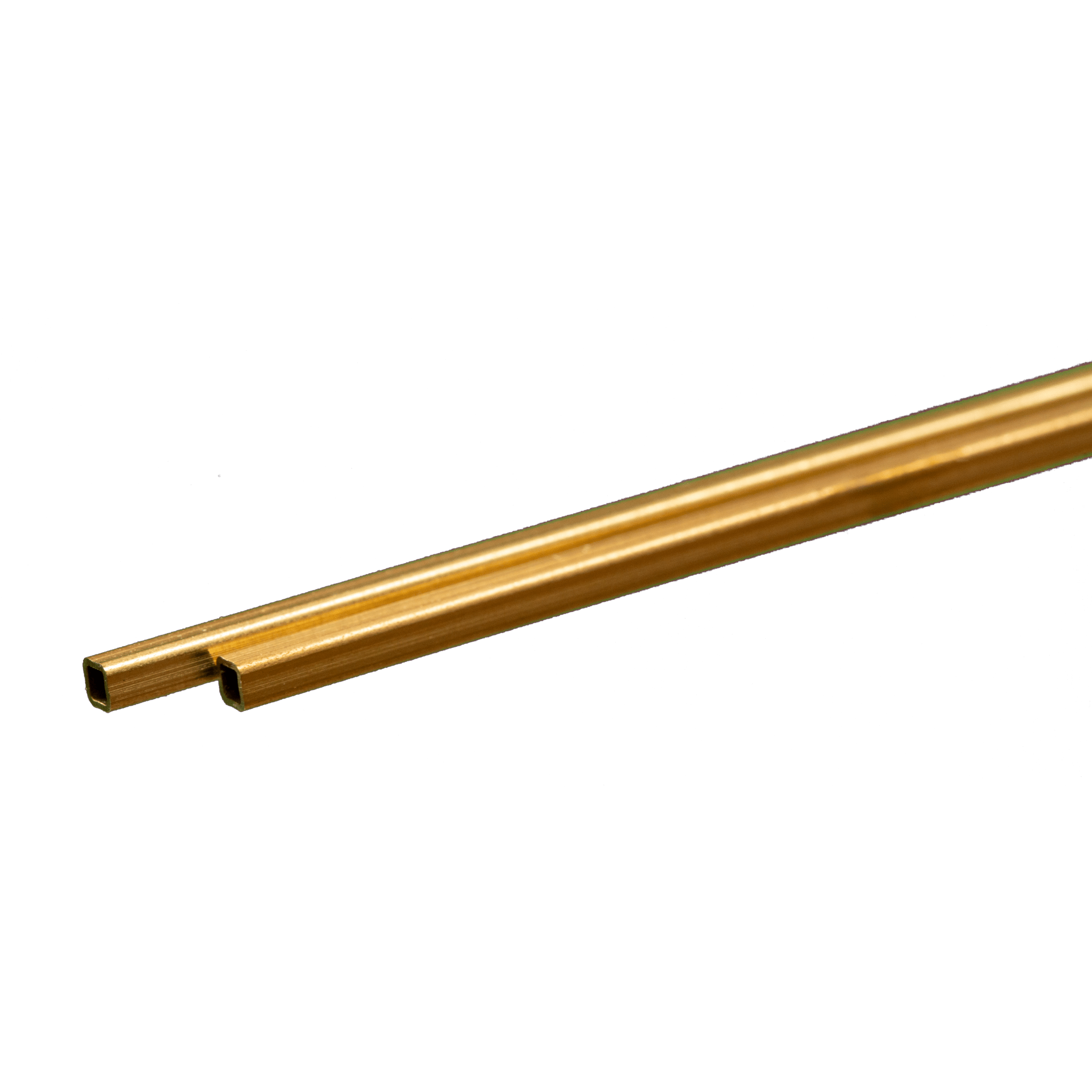 Square Brass Tube: 3/32" OD x 0.014" Wall x 12" Long (2 Pieces) - K&S