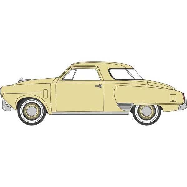 Oxford HO Scale Studebaker Champion Starlight Coupe 1950 Tulip Cream - Oxford Diecast