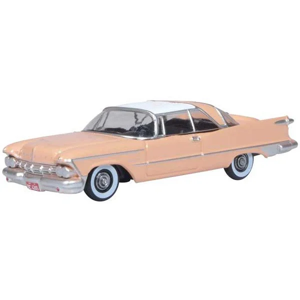 Oxford HO Scale Imperial Crown Coupe 1959 Persian Pink / White - Oxford Diecast