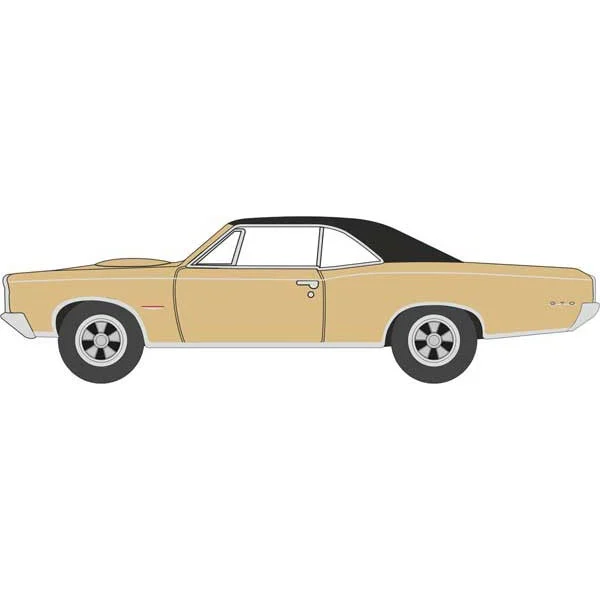 Oxford HO Scale Pontiac GTO 1966 Martinique Bronze / Black - Oxford Diecast