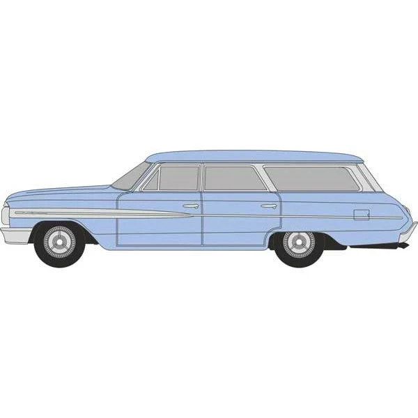Oxford HO Scale Ford Country Sedan 1964 Skylight Blue - Oxford Diecast