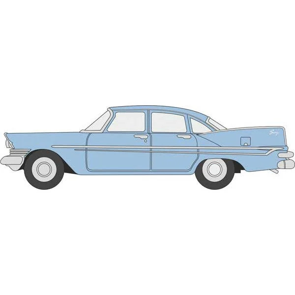 Oxford HO Scale Plymouth Savoy Sedan 1959 Powder Blue - Oxford Diecast