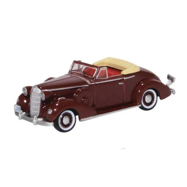 Oxford HO Scale Buick Special Convertible Coupe 1936 Cardinal Maroon - Oxford Diecast