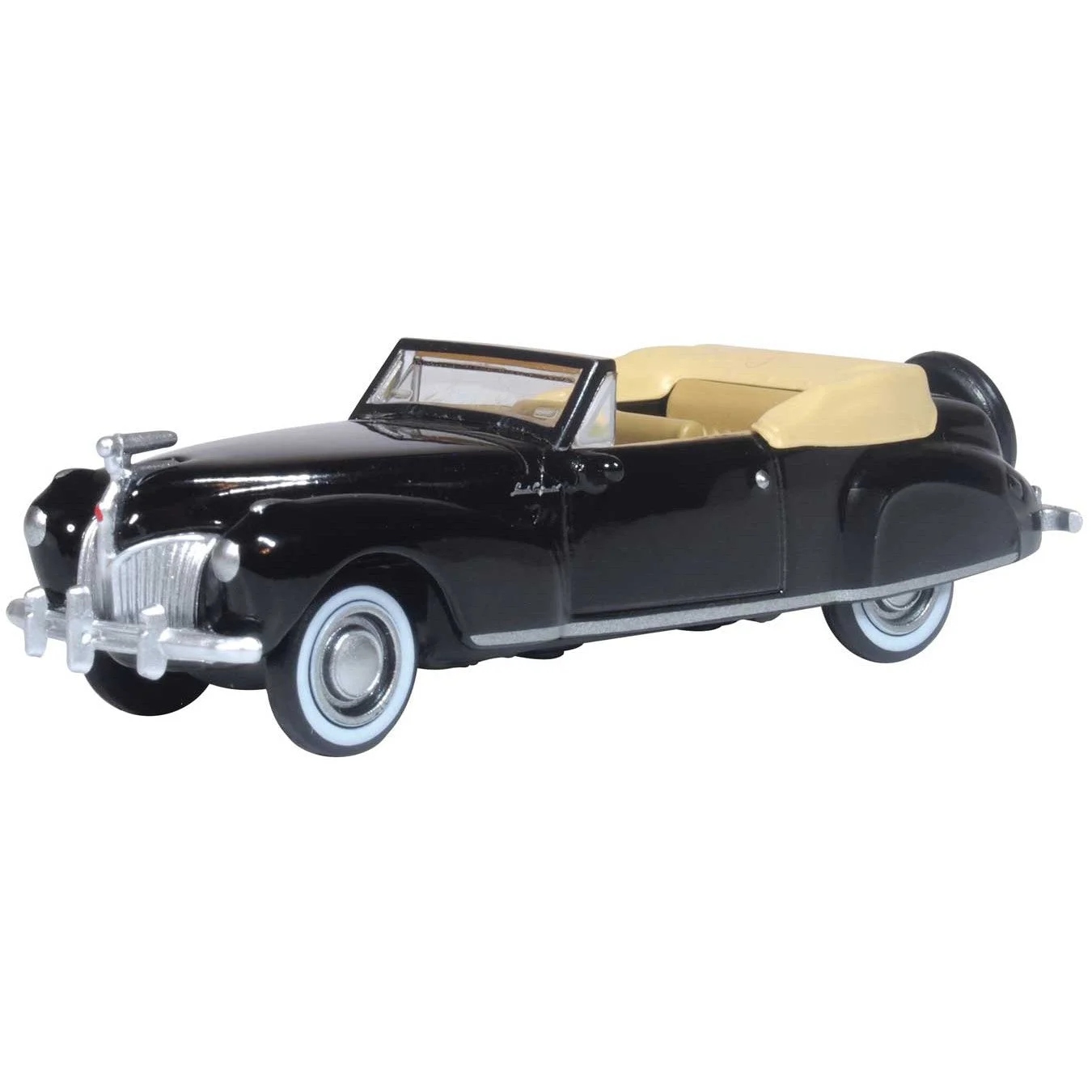 Oxford HO Scale Lincoln Continental 1941 Black / Tan - Oxford Diecast