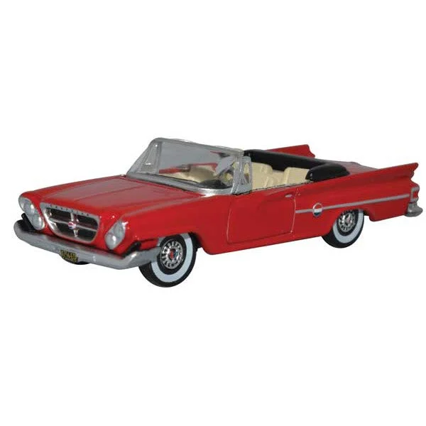 Oxford HO Scale Chrysler 300 Convertible 1961 Mardi Gras Red (Open) - Oxford Diecast