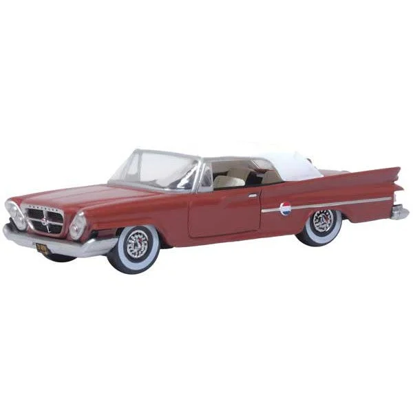 Oxford HO Scale Chrysler 300 Convertible 1961 Cinnamon / White (Closed) - Oxford Diecast