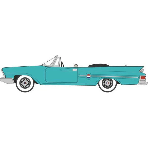 Oxford HO Scale Chrysler 300 Convertible 1961 Pinehurst Green (Open) - Oxford Diecast