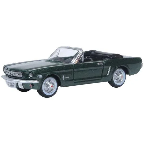 Oxford HO Scale Ford Mustang Convertible 1965 Ivy Green - Oxford Diecast