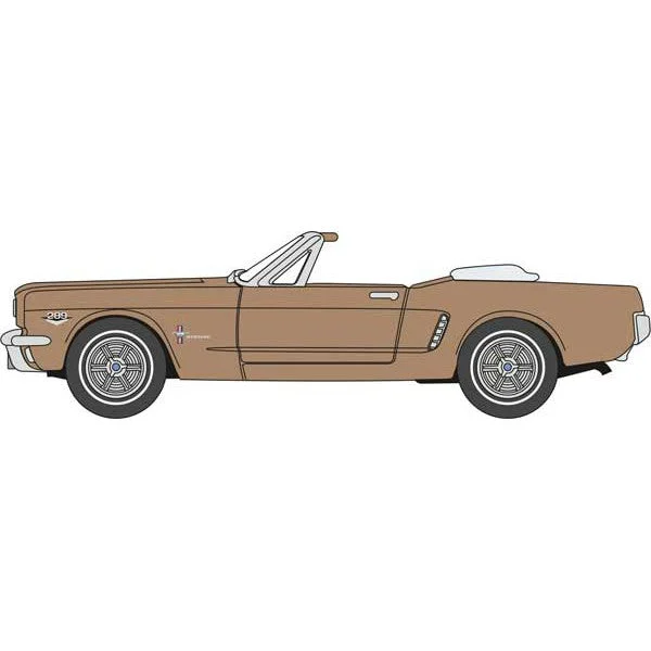 Oxford HO Scale Ford Mustang Convertible 1965 Prairie Bronze - Oxford Diecast