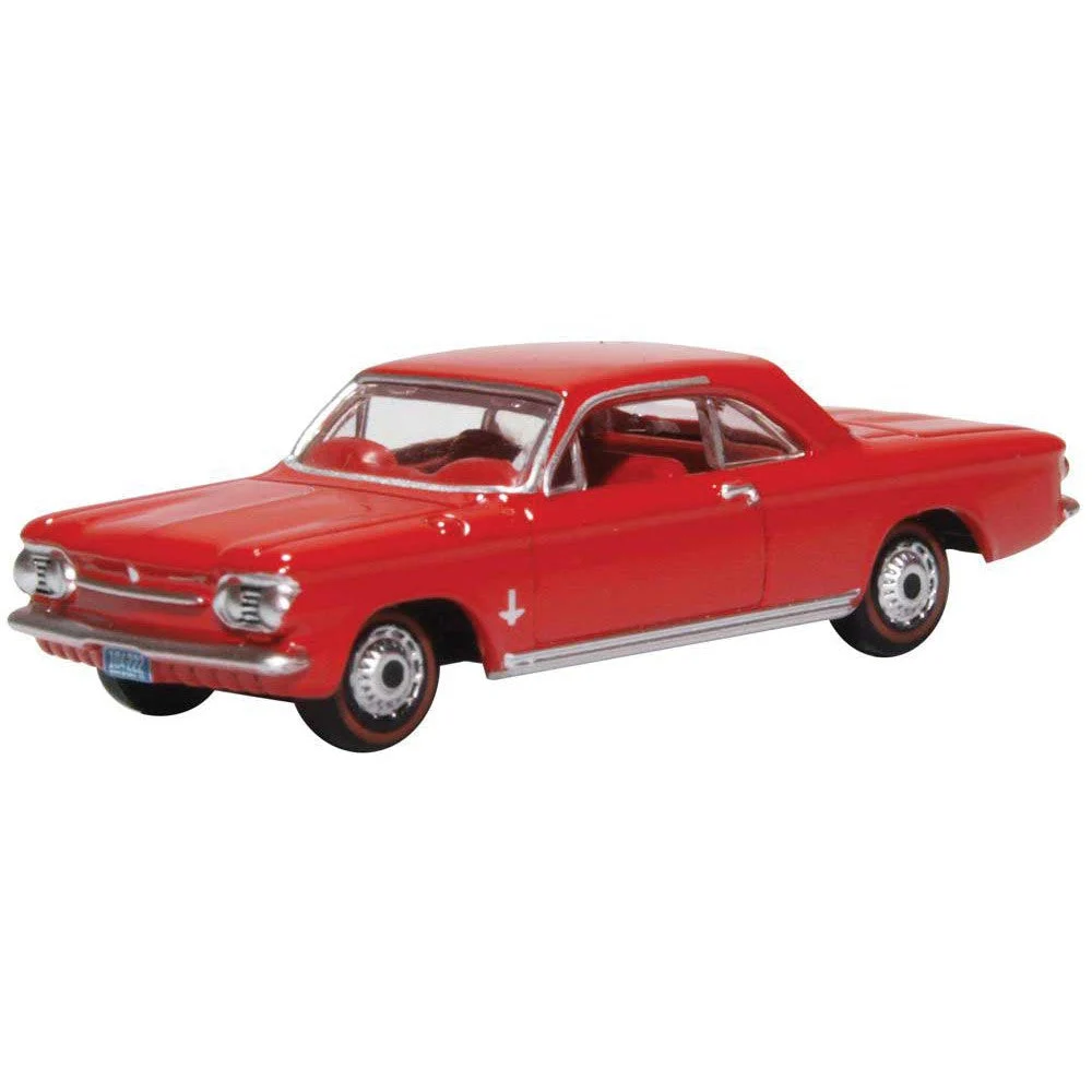 Oxford HO Scale Chevrolet Corvair Coupe 1963 Riverside Red - Oxford Diecast