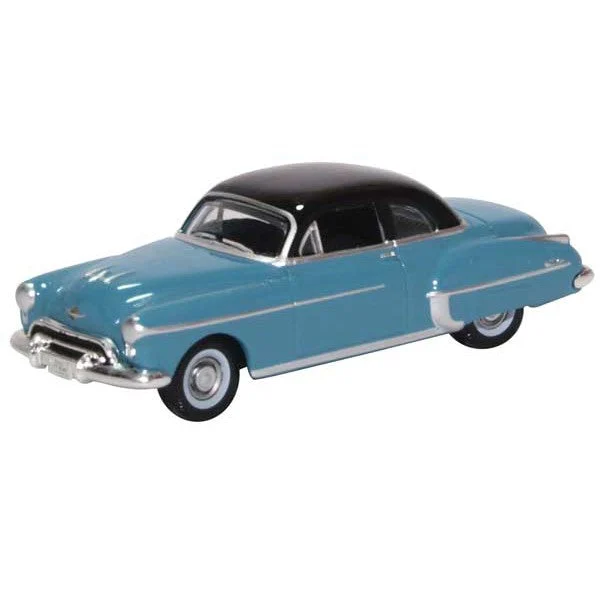 Oxford HO Scale Oldsmobile Rocket 88 Coupe 1950 Crest Blue / Black - Oxford Diecast