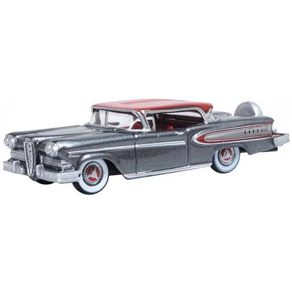 Oxford HO Scale Edsel Citation 1958 Silver Gray / Ember Red - Oxford Diecast