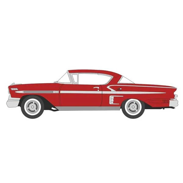 Oxford HO Scale Chevrolet Impala Sport Coupe 1958 Rio Red - Oxford Diecast