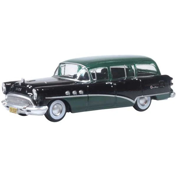 Oxford HO Scale Buick Century Estate Wagon 1954 Baffin Green / Carlsbad Black - Oxford Diecast