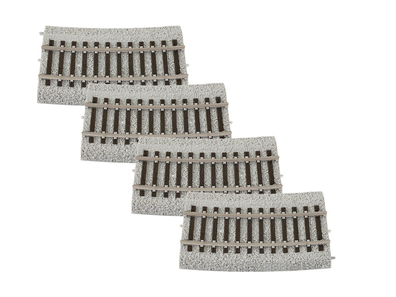 Lionel HO Scale 20" Radius 1/3 curve MagneLock Track (4) - 8768074