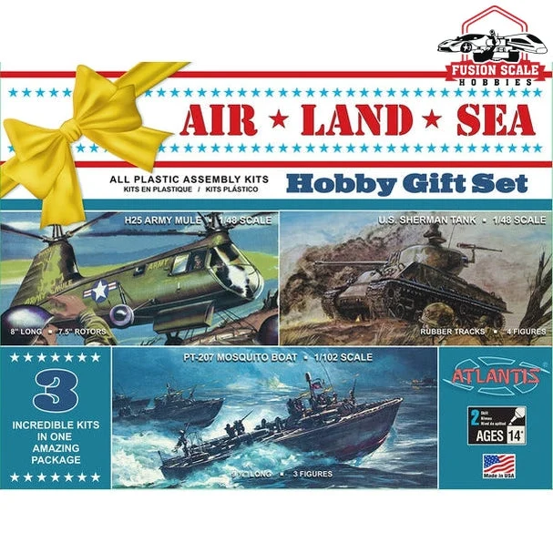 Atlantis Models Air, Land and Sea Gift Set plastic model kit Atlantis