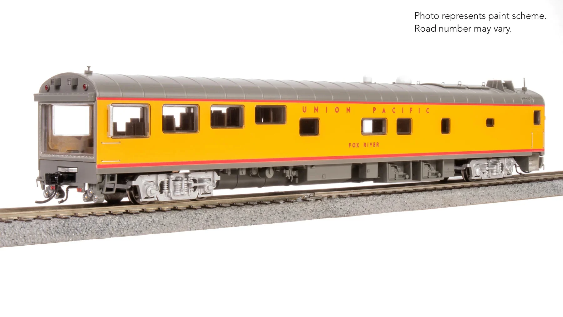 Broadway Limited HO Scale Union Pacific Track Inspection Car "Fox River" 1995-2006 Appearance - 9105