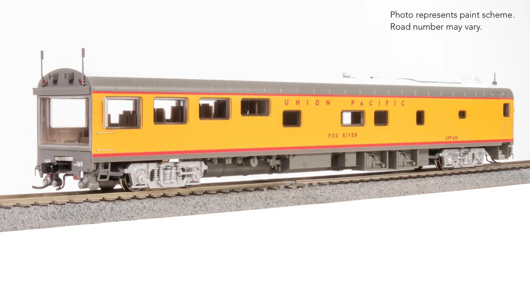 Broadway Limited HO Scale Union Pacific Track Inspection Car "Fox River" 2006-Present Appearance - 9106
