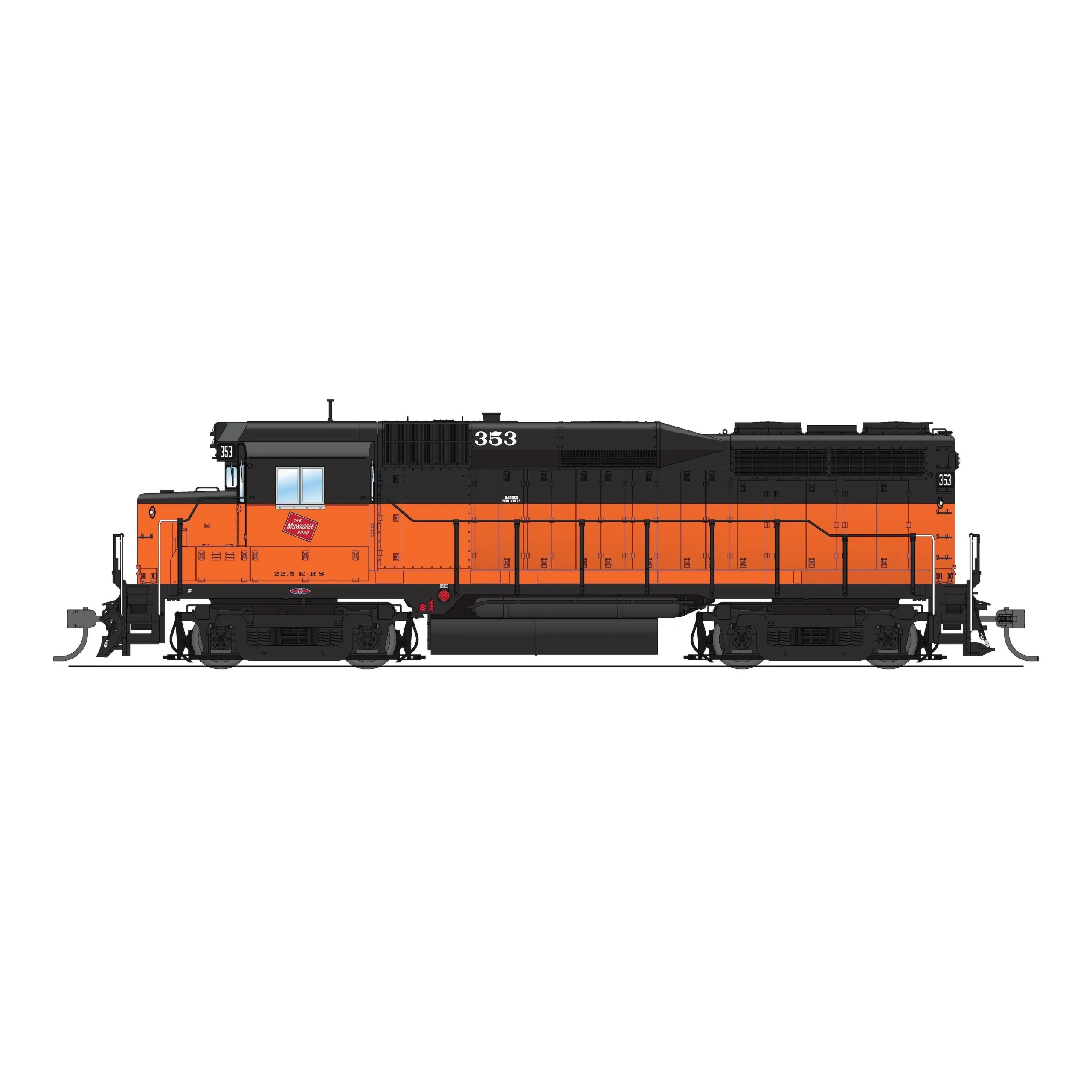 Broadway Limited HO Scale EMD GP30 MILW 353 Orange & Black Paragon4 Sound/DC/DCC HO