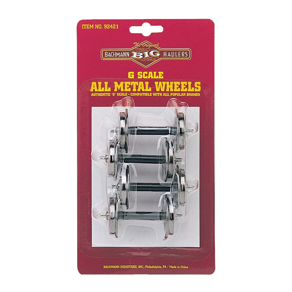 Bachmann G Scale 31mm Large Metal Wheel Set 4pk - BAC92421