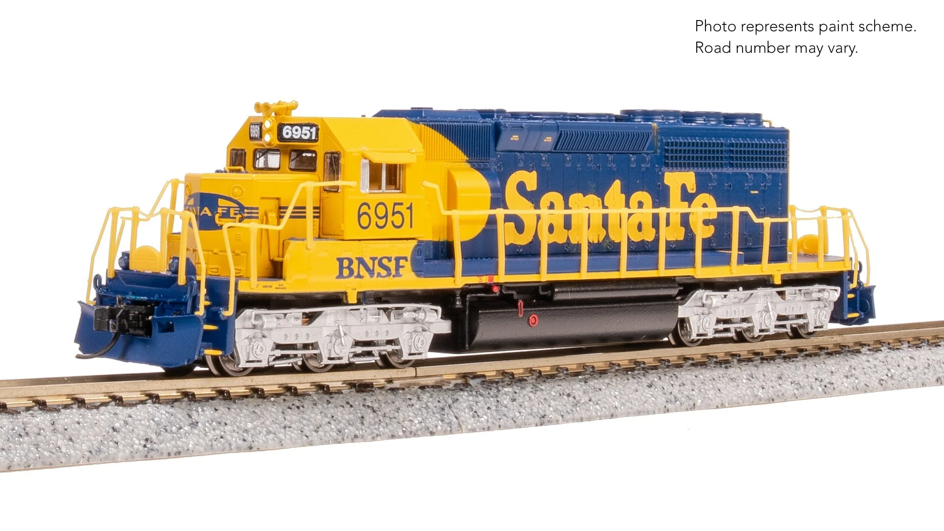 Broadway Limited 9461 EMD SD40-2, BNSF 6951, ATSF Blue/Yellow w/ Patch, Paragon4 Sound/DC/DCC, N