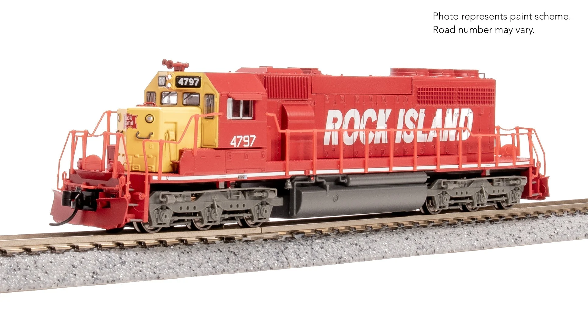 Broadway Limited 9490 EMD SD40-2, Rock Island 4797, Red & Yellow, No-Sound / DCC-Ready, N
