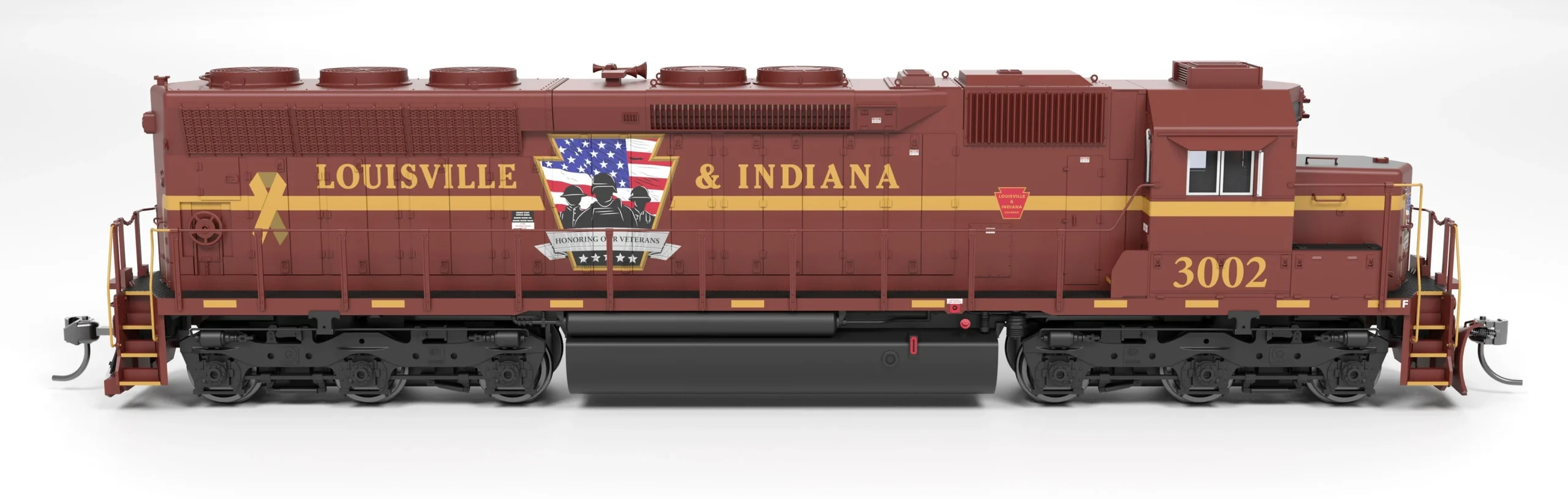 Broadway Limited HO 9811 SD45 Louisville & Indiana 3002 "Honoring Our Veterans" No-Sound / DCC-Ready HO