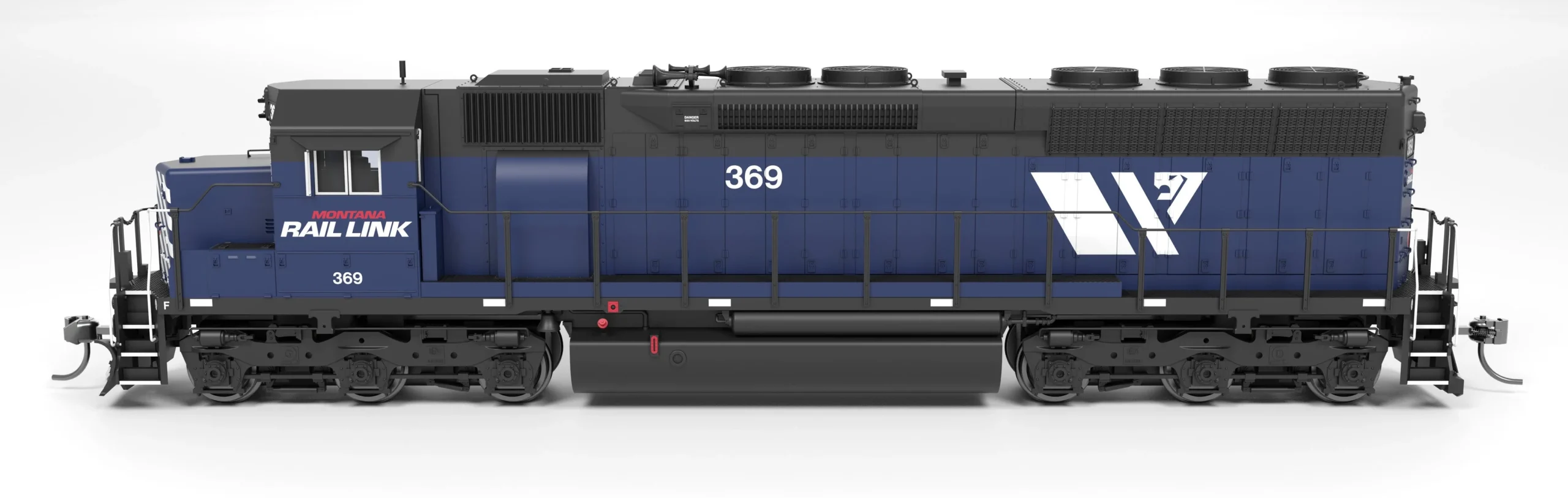 Broadway Limited HO SD45 Montana Rail Link 369 Blue w/ "W" logo (2000-2015) No-Sound / DCC-Ready HO