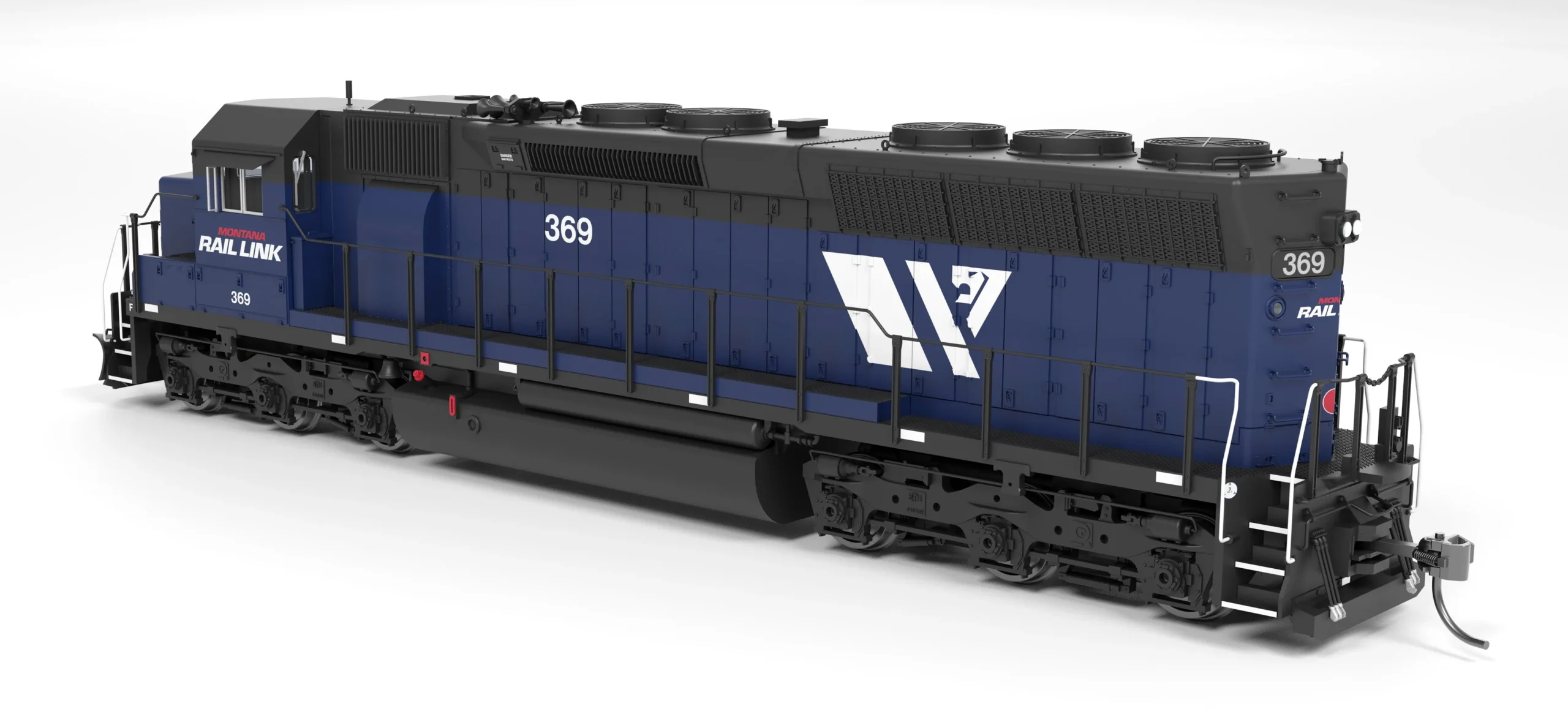 Broadway Limited HO SD45 Montana Rail Link 369 Blue w/ "W" logo (2000-2015) Paragon4 Sound/DC/DCC HO
