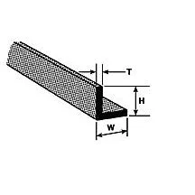 Plastruct Dark Gray ABS Angle - 1/4" (6.4mm) x 1/4" (6.4mm) - .065 (1.7mm) thick - 24" (600mm) Length (4 per pack)