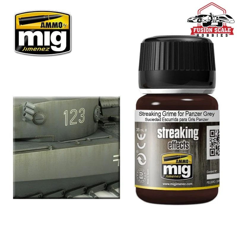 Ammo Mig Jimenez Enamel Streaking Grime for Panzer Grey AMIG1202