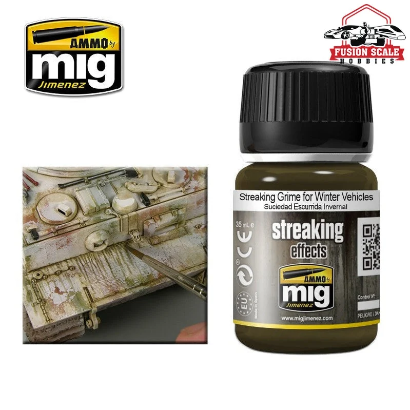 Ammo Mig Jimenez Enamel Streaking Grime for Winter Vehicles AMIG1205