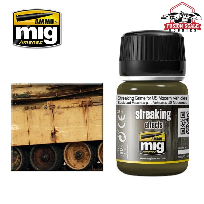 Ammo Mig Jimenez Enamel Streaking Grime for US Modern Vehicles AMIG1207
