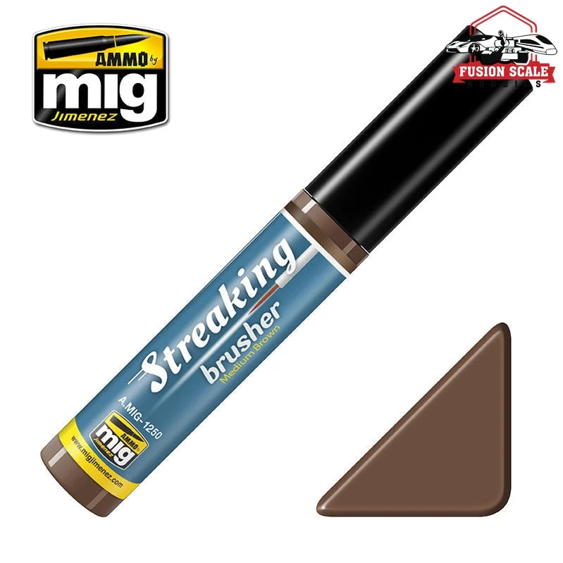 Ammo Mig Jimenez Streaking Brusher Medium Brown