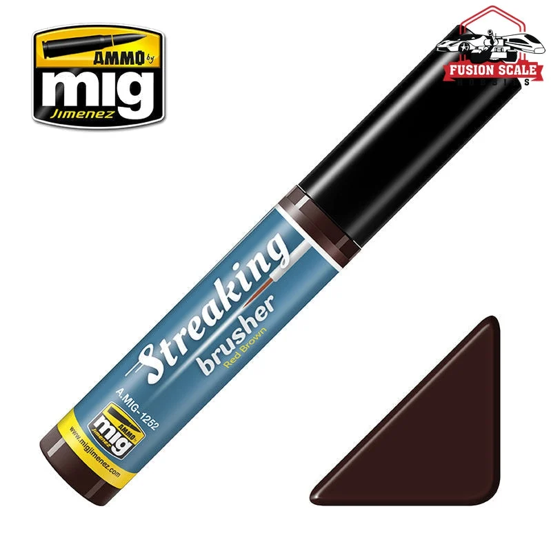 Ammo Mig Jimenez Streaking Brusher Red Brown