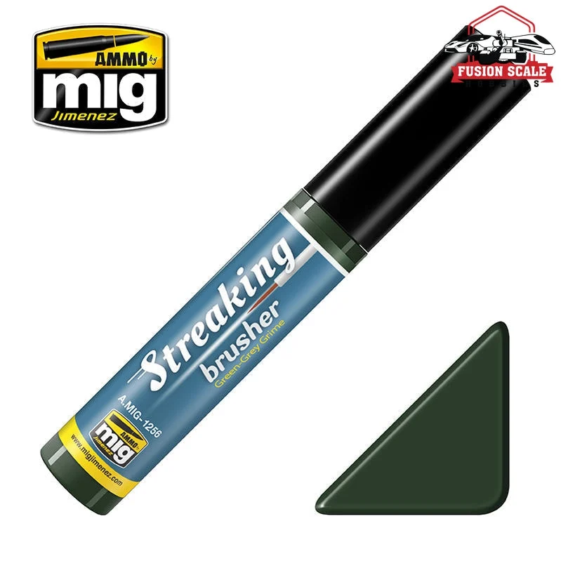 Ammo Mig Jimenez Streaking Brusher Green Gray Grime